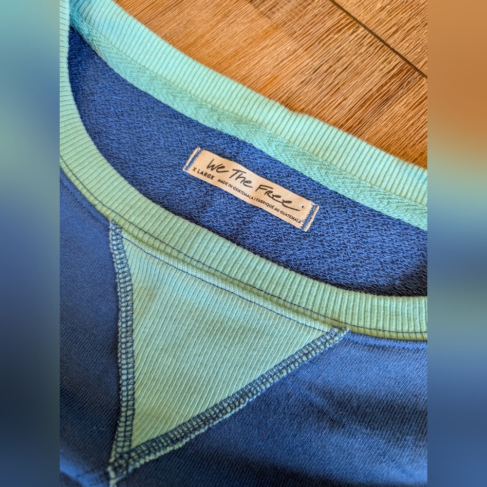 Free People Blue Crew Neck Sweater - Picture 10 of 12